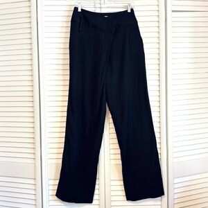 Esse Edition No. 6 Black Dress Pants Trousers Asymmetric Waist Size 6